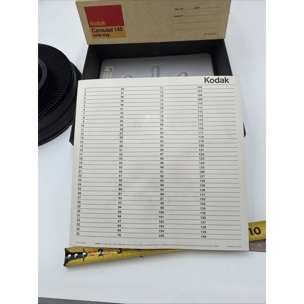 Vintage Kodak‎ Carousel Transvue 140 Slide Tray with Box